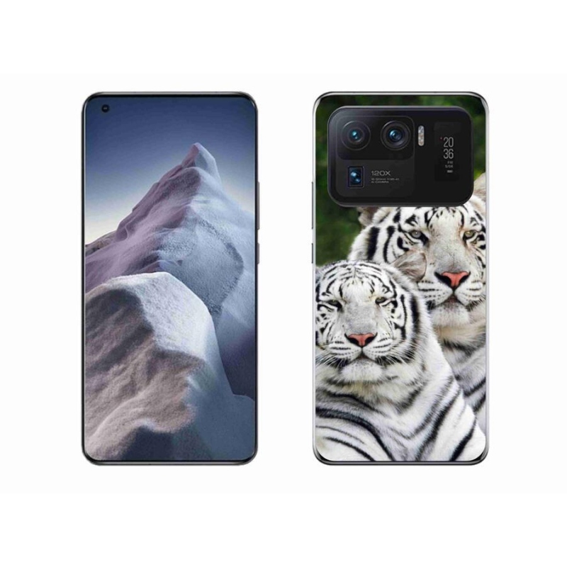 Gelový obal mmCase na mobil Xiaomi Mi 11 Ultra - bílí tygři