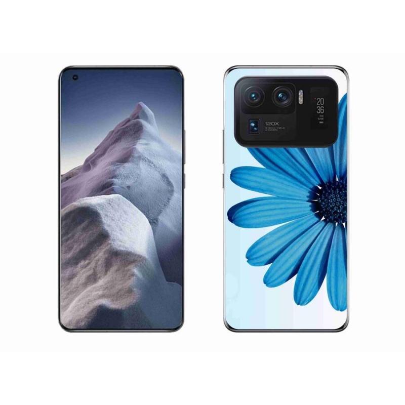 Gelový obal mmCase na mobil Xiaomi Mi 11 Ultra - modrá kopretina