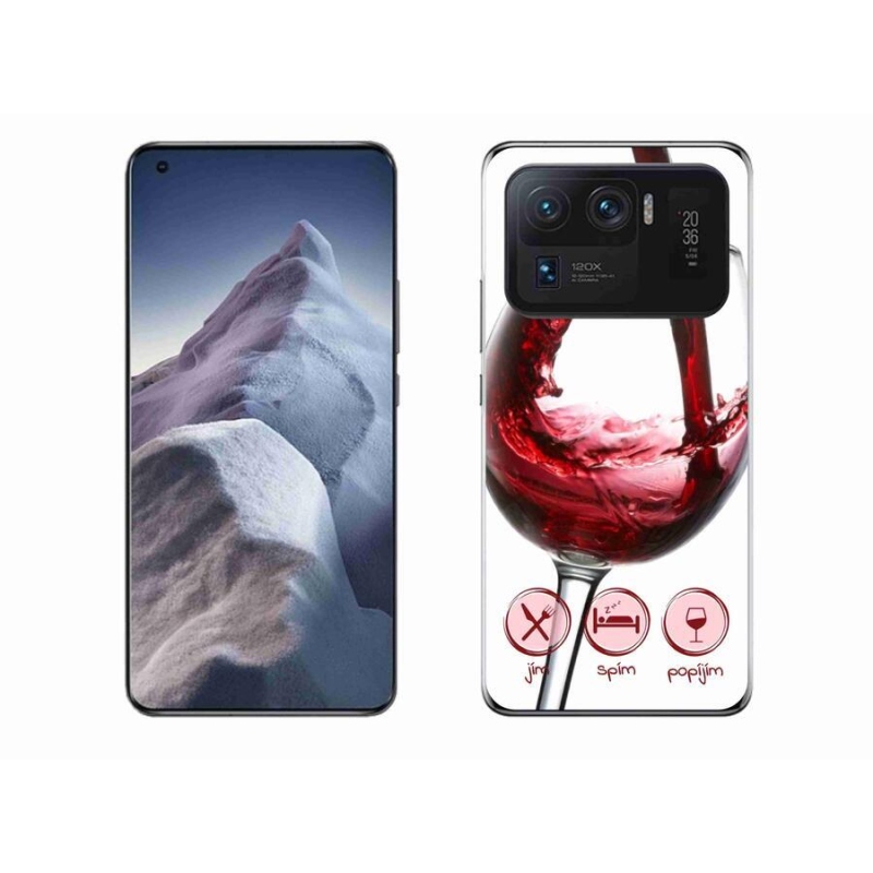 Gelový obal mmCase na mobil Xiaomi Mi 11 Ultra - sklenička vína červené