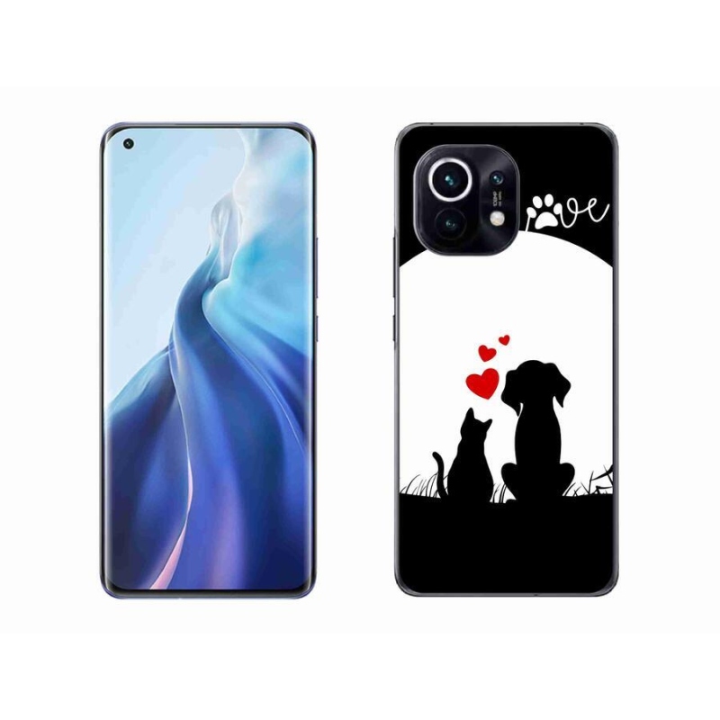 Gelový obal mmCase na mobil Xiaomi Mi 11 - zvířecí láska