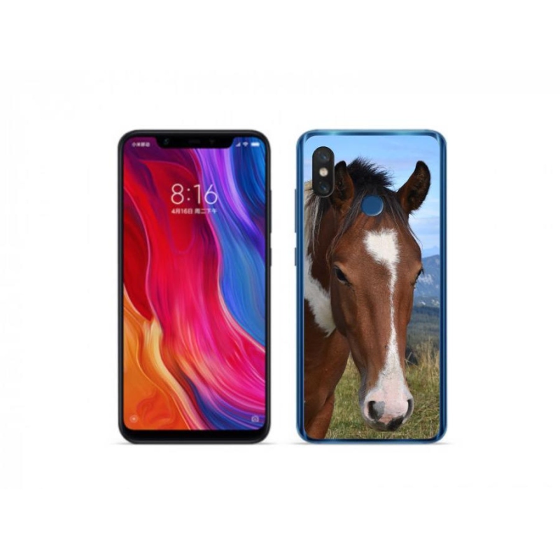 Gelový obal mmCase na mobil Xiaomi Mi 8 - hnědý kůň