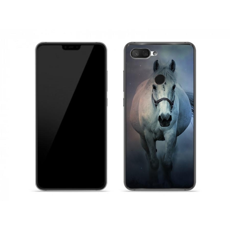Gelový obal mmCase na mobil Xiaomi Mi 8 Lite - běžící bílý kůň