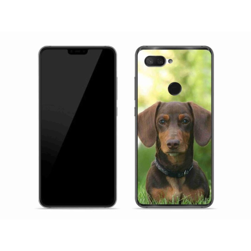 Gelový obal mmCase na mobil Xiaomi Mi 8 Lite - hnědý jezevčík