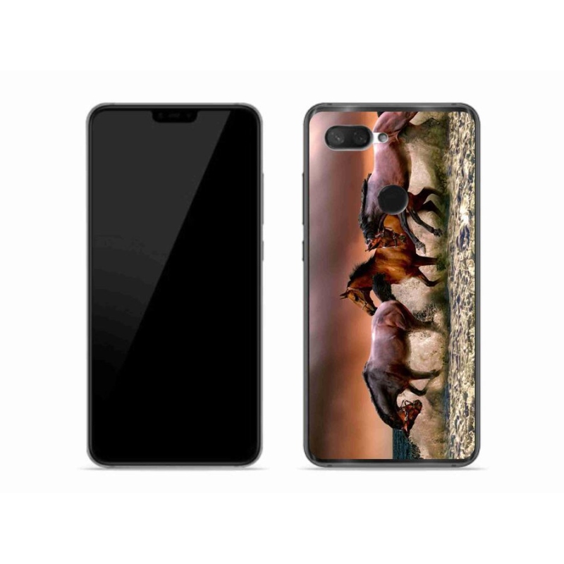 Gelový obal mmCase na mobil Xiaomi Mi 8 Lite - koně 1
