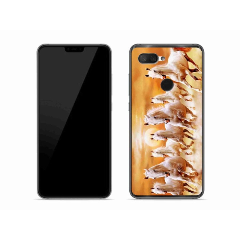 Gelový obal mmCase na mobil Xiaomi Mi 8 Lite - koně 2
