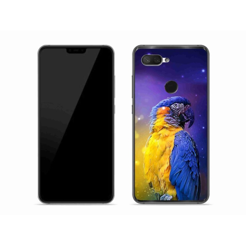 Gelový obal mmCase na mobil Xiaomi Mi 8 Lite - papoušek ara 1