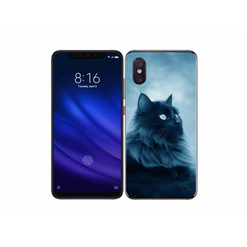 Gelový obal mmCase na mobil Xiaomi Mi 8 Pro - černá kočka 1