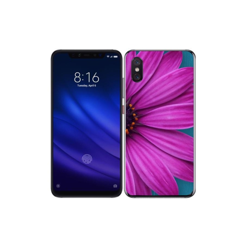 Gelový obal mmCase na mobil Xiaomi Mi 8 Pro - fialová kopretina