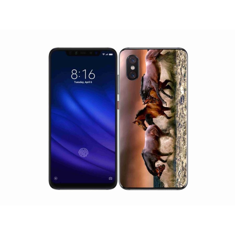Gelový obal mmCase na mobil Xiaomi Mi 8 Pro - koně 1