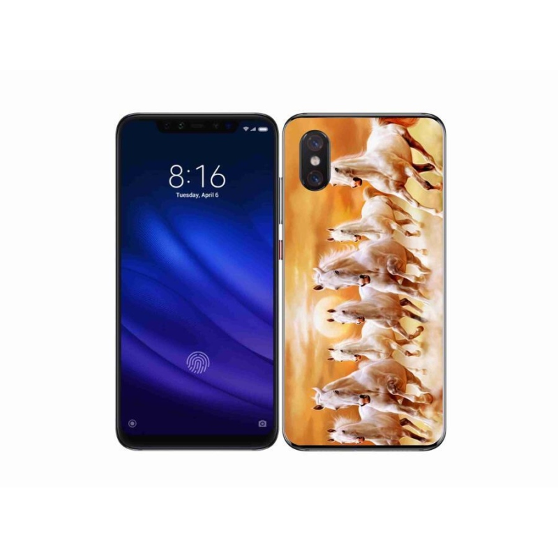 Gelový obal mmCase na mobil Xiaomi Mi 8 Pro - koně 2
