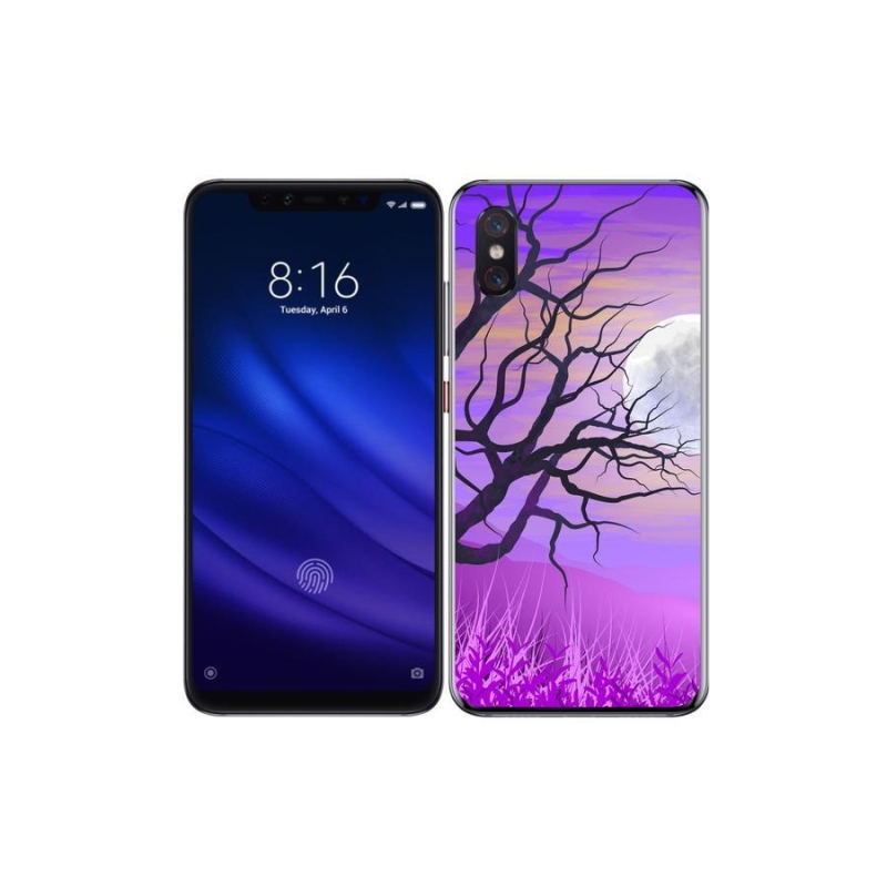 Gelový obal mmCase na mobil Xiaomi Mi 8 Pro - kreslený opadaný strom