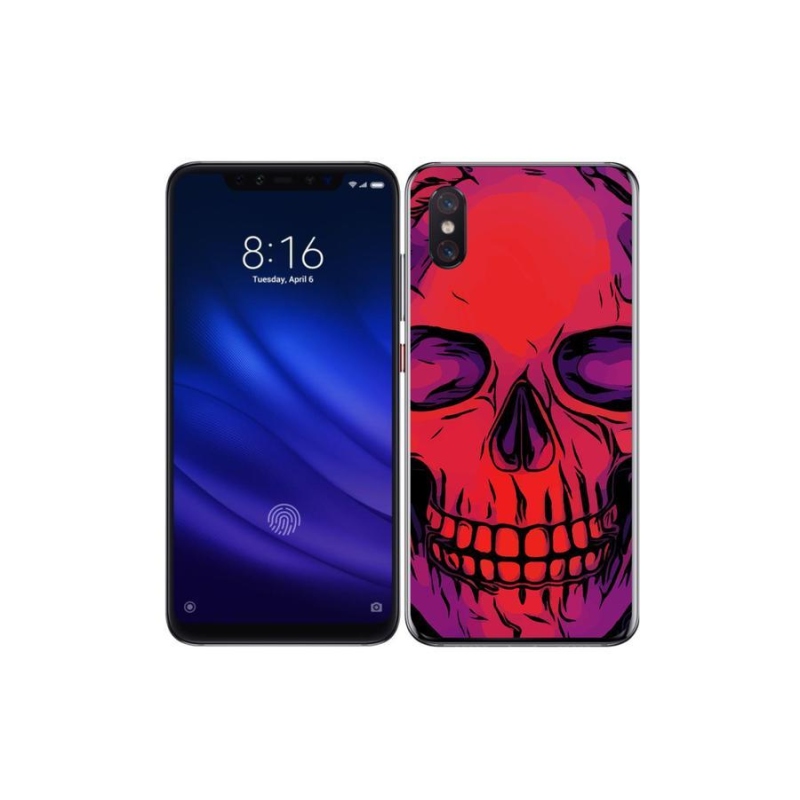 Gelový obal mmCase na mobil Xiaomi Mi 8 Pro - lebka