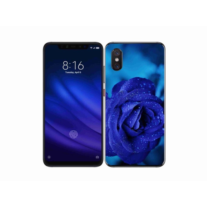 Gelový obal mmCase na mobil Xiaomi Mi 8 Pro - modrá růže