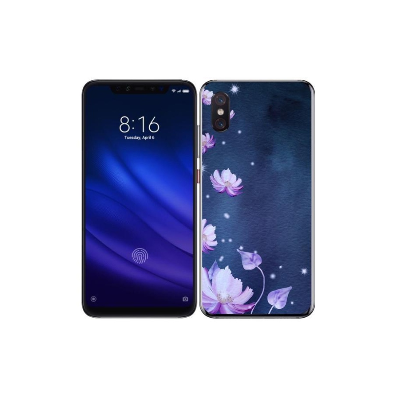 Gelový obal mmCase na mobil Xiaomi Mi 8 Pro - padající květy