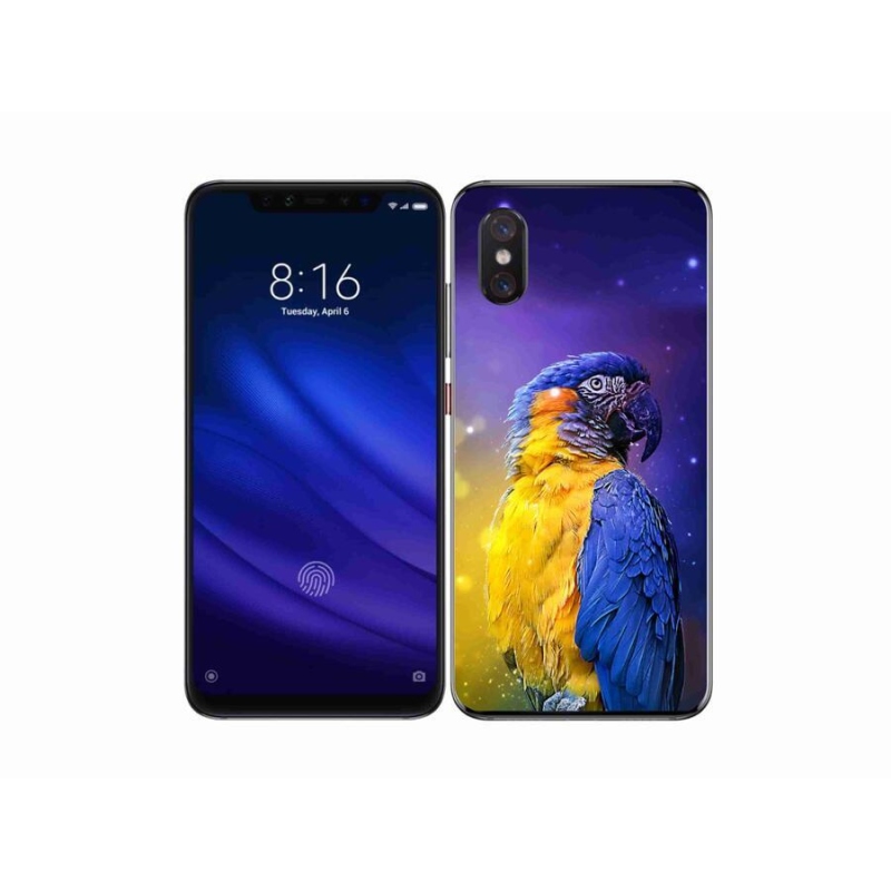 Gelový obal mmCase na mobil Xiaomi Mi 8 Pro - papoušek ara 1
