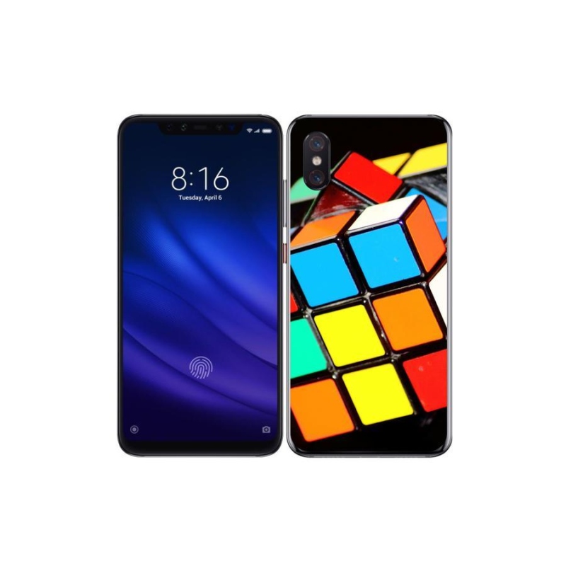 Gelový obal mmCase na mobil Xiaomi Mi 8 Pro - rubikova kostka