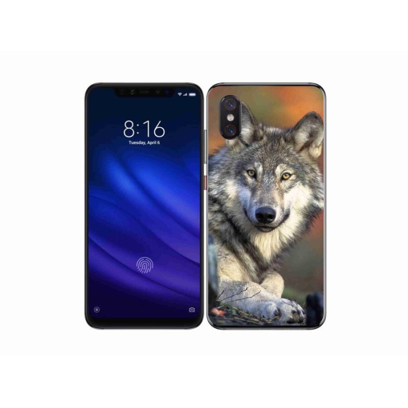 Gelový obal mmCase na mobil Xiaomi Mi 8 Pro - vlk
