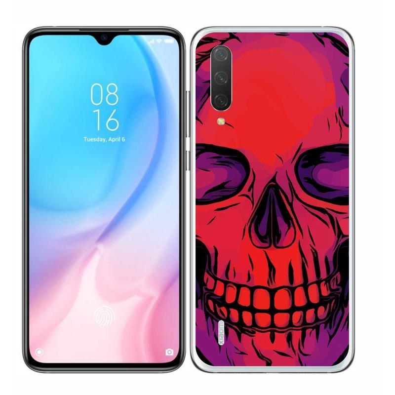Gelový obal mmCase na mobil Xiaomi Mi 9 Lite - lebka