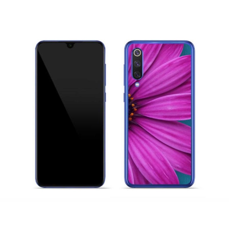 Gelový obal mmCase na mobil Xiaomi Mi 9 SE - fialová kopretina