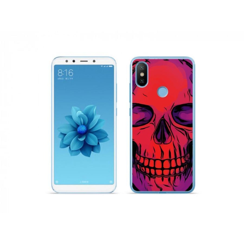 Gelový obal mmCase na mobil Xiaomi Mi A2 - lebka