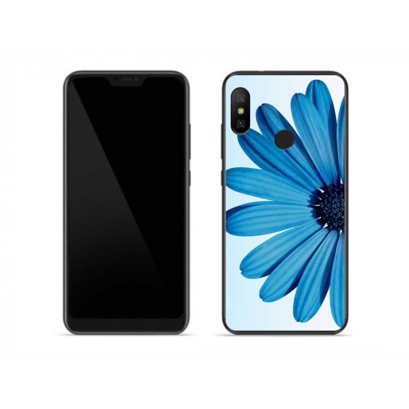 Gelový obal mmCase na mobil Xiaomi Mi A2 Lite - modrá kopretina