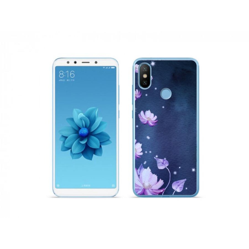 Gelový obal mmCase na mobil Xiaomi Mi A2 - padající květy