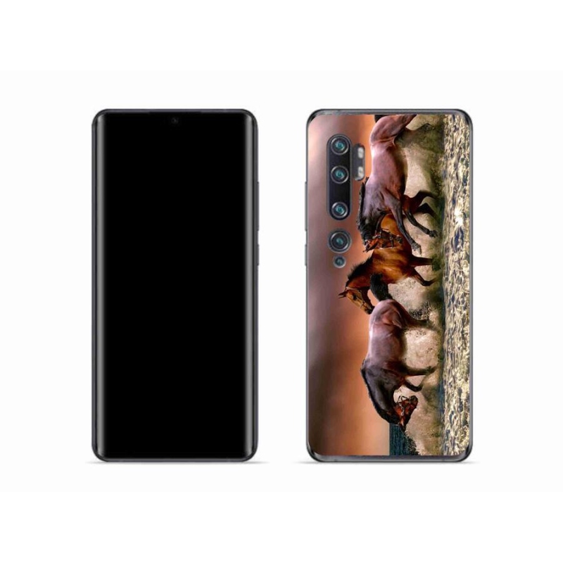 Gelový obal mmCase na mobil Xiaomi Mi Note 10 - koně 1