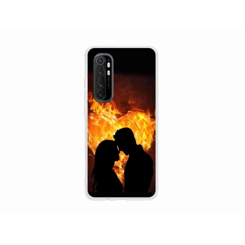 Gelový obal mmCase na mobil Xiaomi Mi Note 10 Lite - ohnivá láska