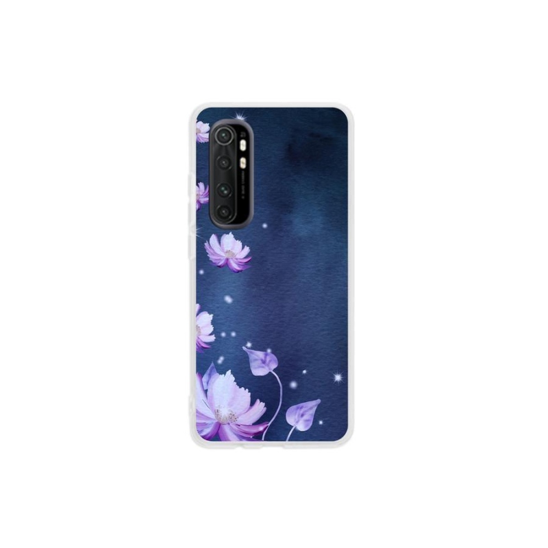 Gelový obal mmCase na mobil Xiaomi Mi Note 10 Lite - padající květy