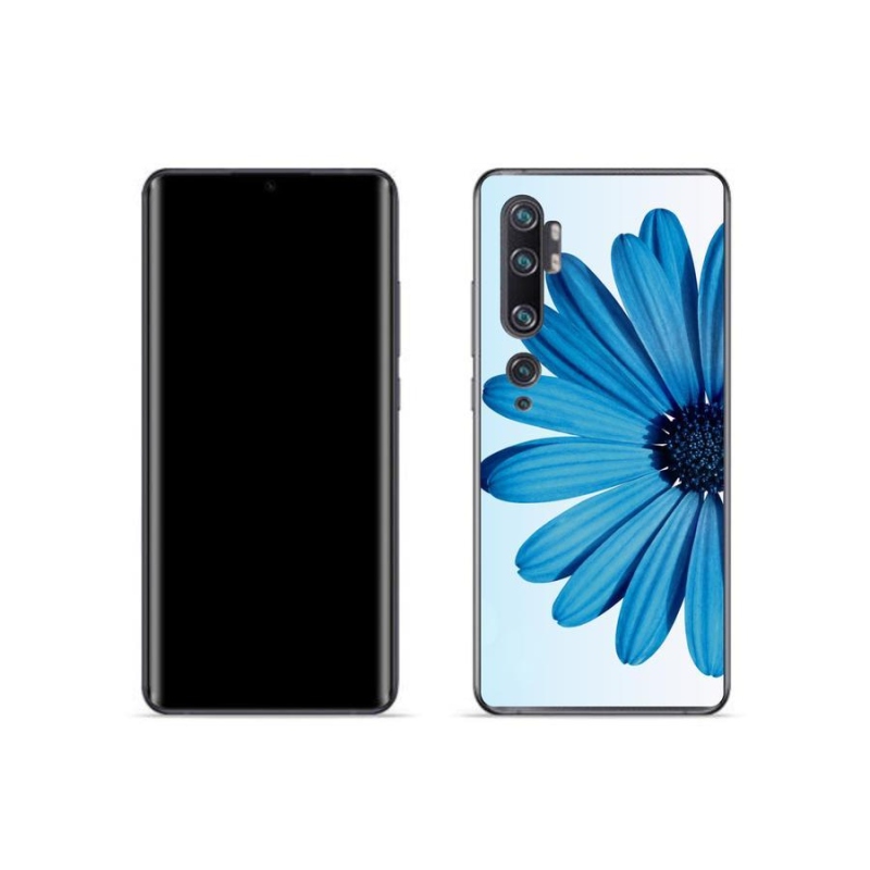 Gelový obal mmCase na mobil Xiaomi Mi Note 10 - modrá kopretina