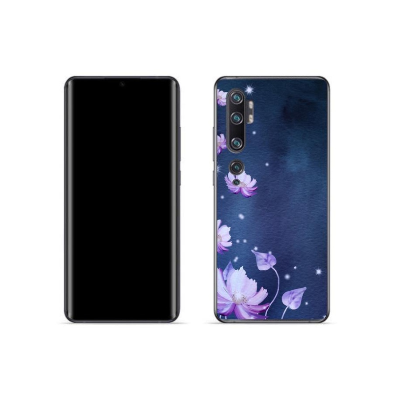 Gelový obal mmCase na mobil Xiaomi Mi Note 10 - padající květy