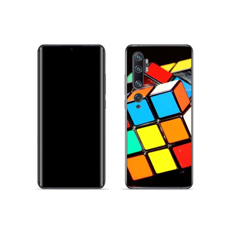 Gelový obal mmCase na mobil Xiaomi Mi Note 10 - rubikova kostka