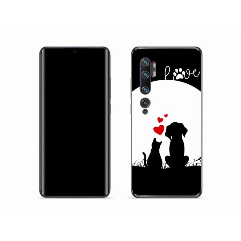 Gelový obal mmCase na mobil Xiaomi Mi Note 10 - zvířecí láska