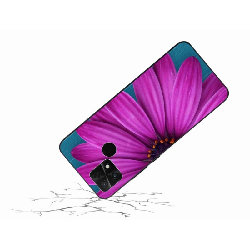 Gelový obal mmCase na mobil Xiaomi Poco C40 - fialová kopretina