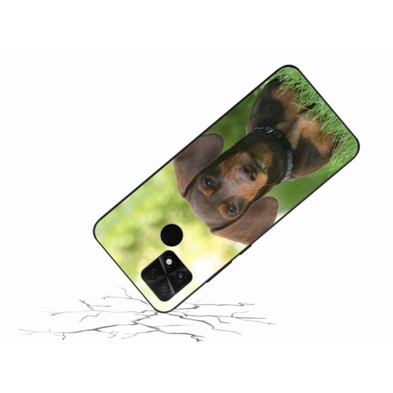 Gelový obal mmCase na mobil Xiaomi Poco C40 - hnědý jezevčík