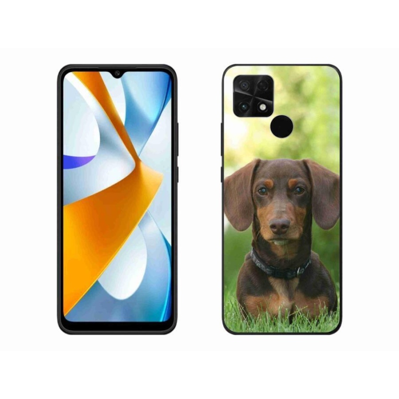 Gelový obal mmCase na mobil Xiaomi Poco C40 - hnědý jezevčík
