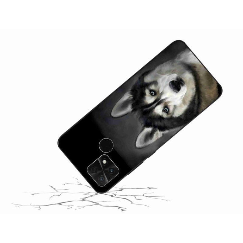 Gelový obal mmCase na mobil Xiaomi Poco C40 - husky