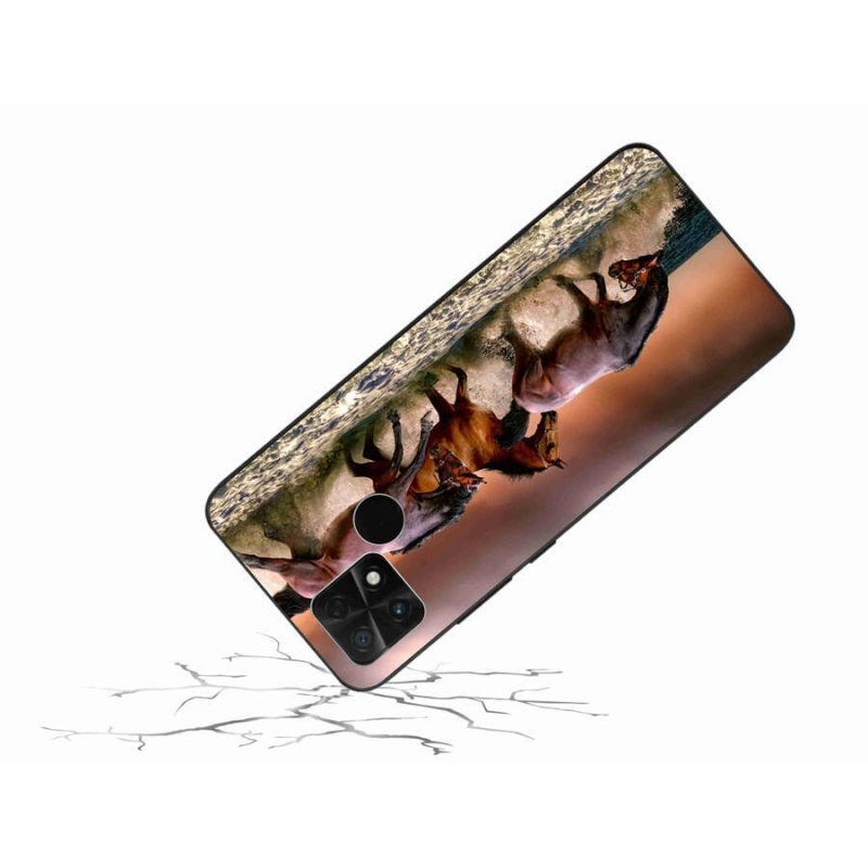 Gelový obal mmCase na mobil Xiaomi Poco C40 - koně 1
