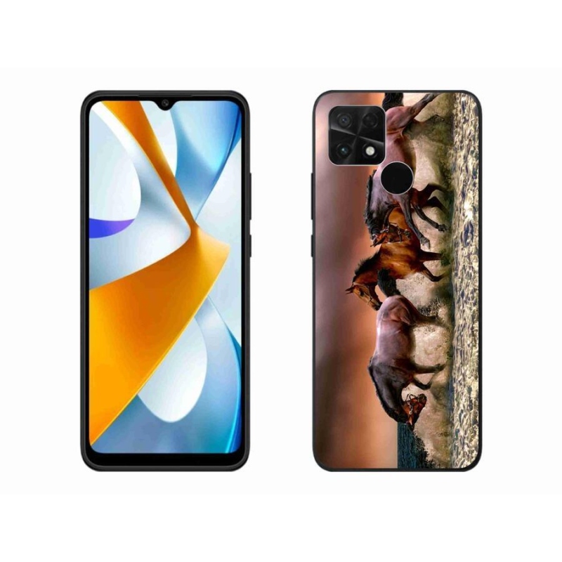 Gelový obal mmCase na mobil Xiaomi Poco C40 - koně 1