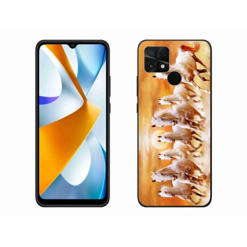 Gelový obal mmCase na mobil Xiaomi Poco C40 - koně 2