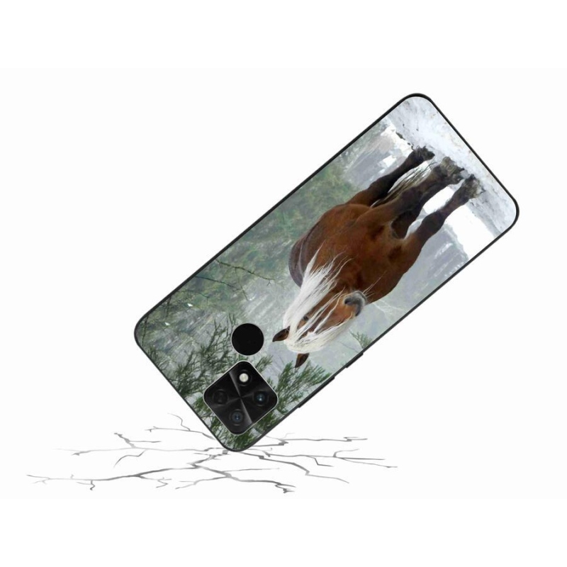 Gelový obal mmCase na mobil Xiaomi Poco C40 - kůň v lese