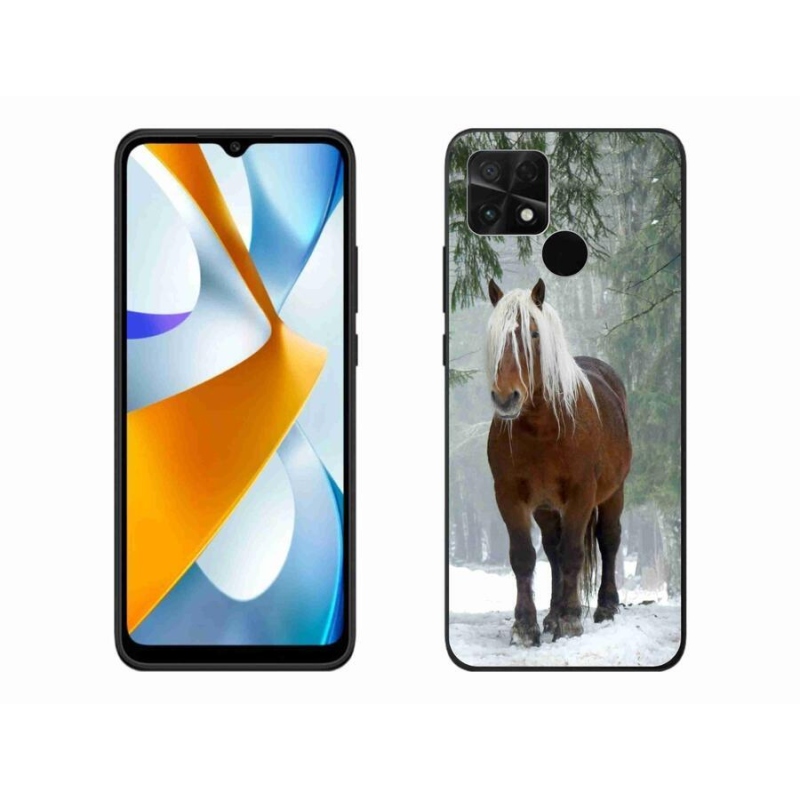 Gelový obal mmCase na mobil Xiaomi Poco C40 - kůň v lese