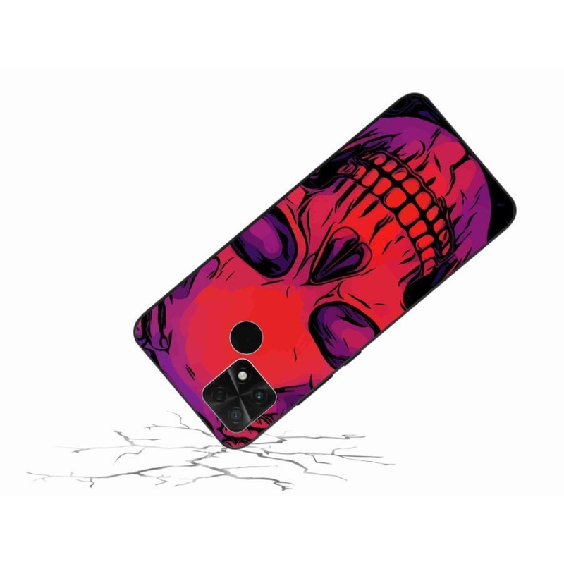 Gelový obal mmCase na mobil Xiaomi Poco C40 - lebka
