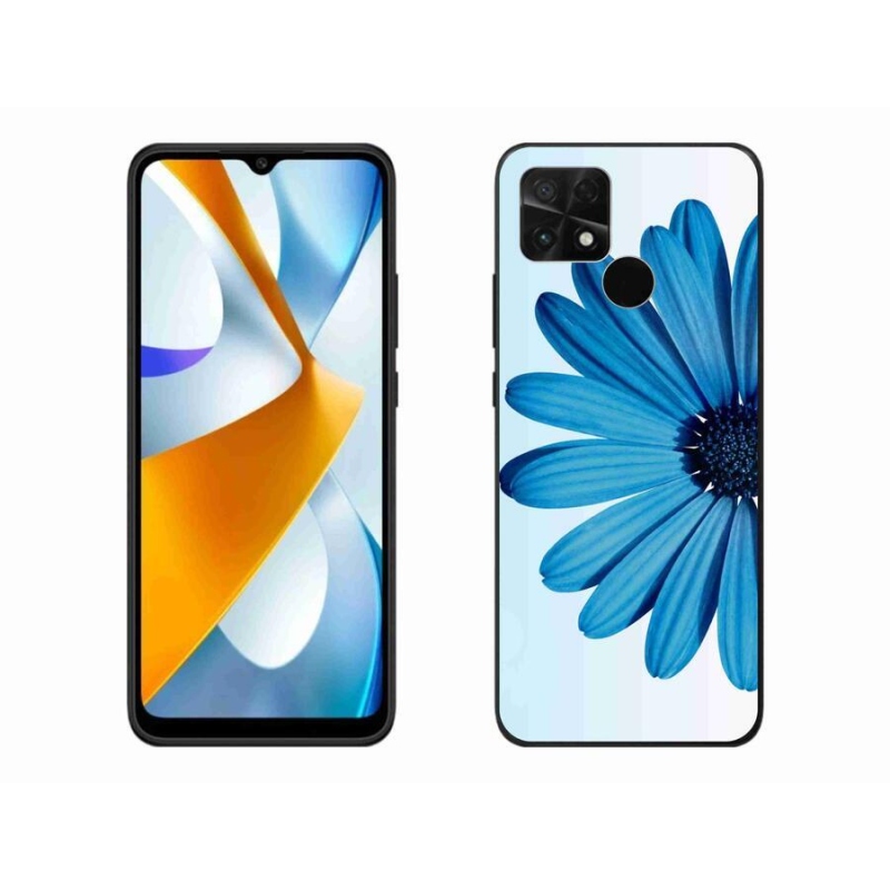 Gelový obal mmCase na mobil Xiaomi Poco C40 - modrá kopretina