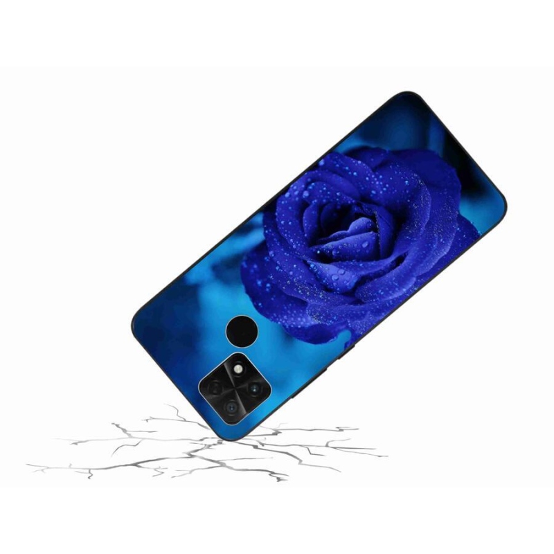 Gelový obal mmCase na mobil Xiaomi Poco C40 - modrá růže