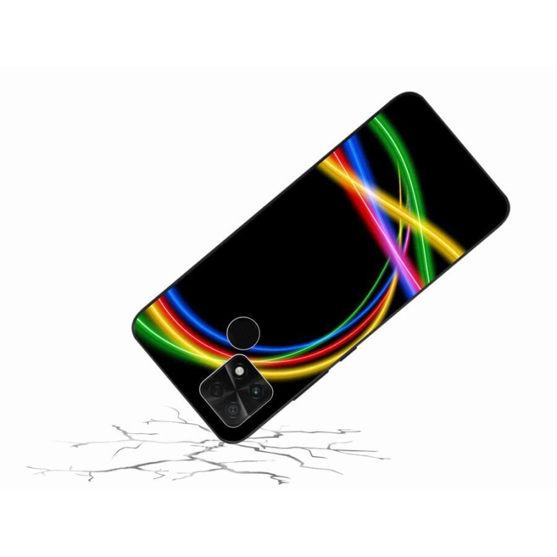 Gelový obal mmCase na mobil Xiaomi Poco C40 - neonové kruhy