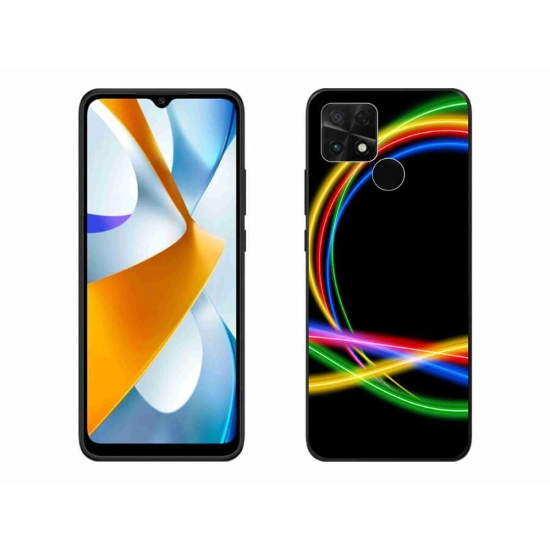Gelový obal mmCase na mobil Xiaomi Poco C40 - neonové kruhy
