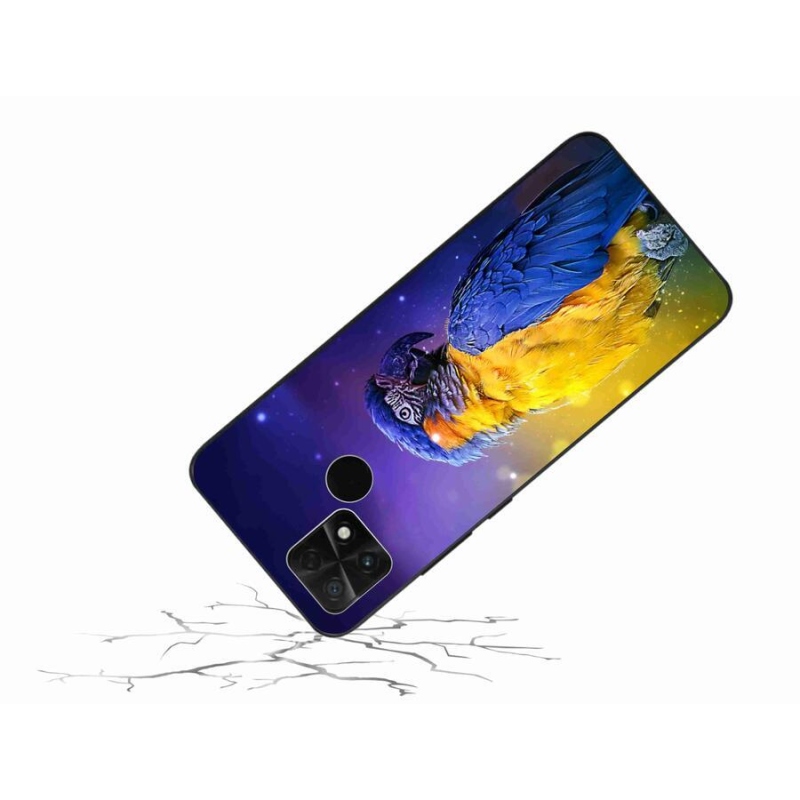 Gelový obal mmCase na mobil Xiaomi Poco C40 - papoušek ara 1