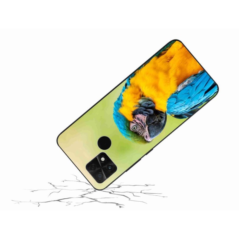 Gelový obal mmCase na mobil Xiaomi Poco C40 - papoušek ara 2