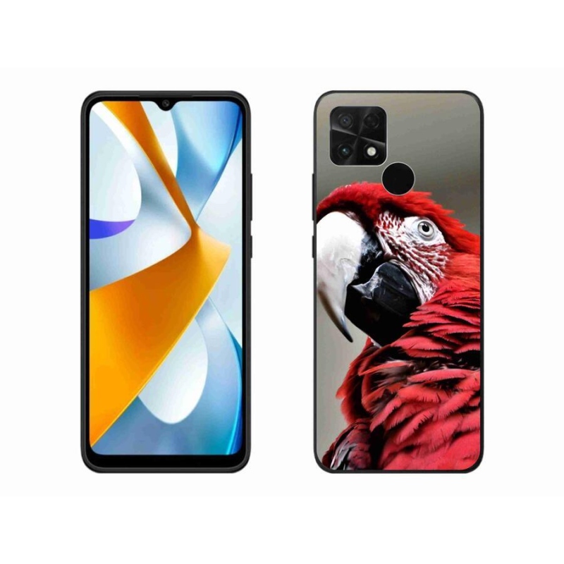 Gelový obal mmCase na mobil Xiaomi Poco C40 - papoušek ara červený